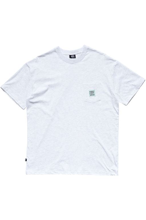 Stussy Mens Classic Gear Pocket SS T Shirt White - CNEMZ1702